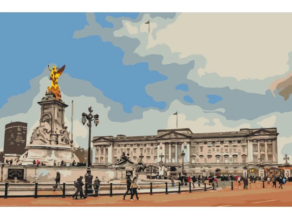Pintar por números Palacio de Buckingham, Inglaterra 2 – foto 2
