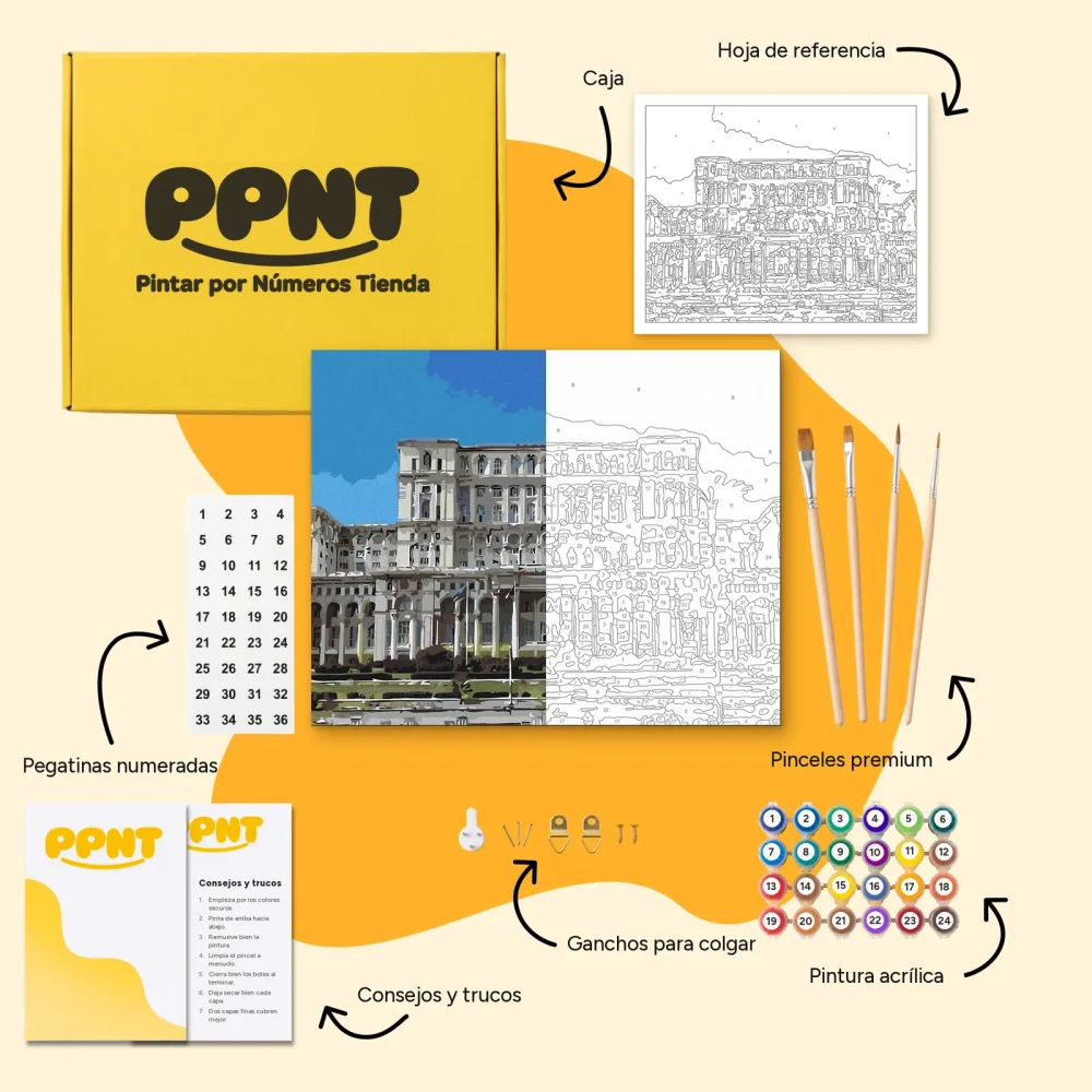 Pintar por Números - Palacio del Parlamento, Bucarest