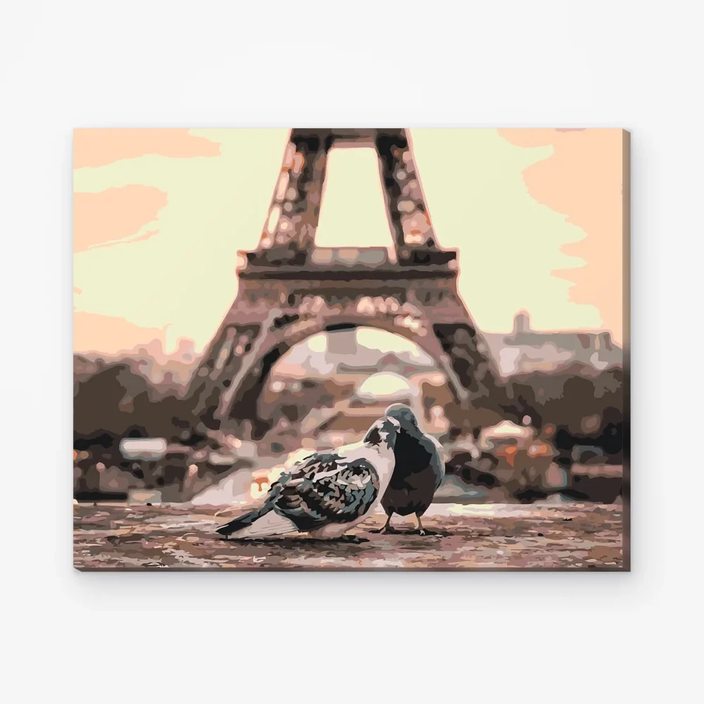 Pintar por Números - Palomas en París