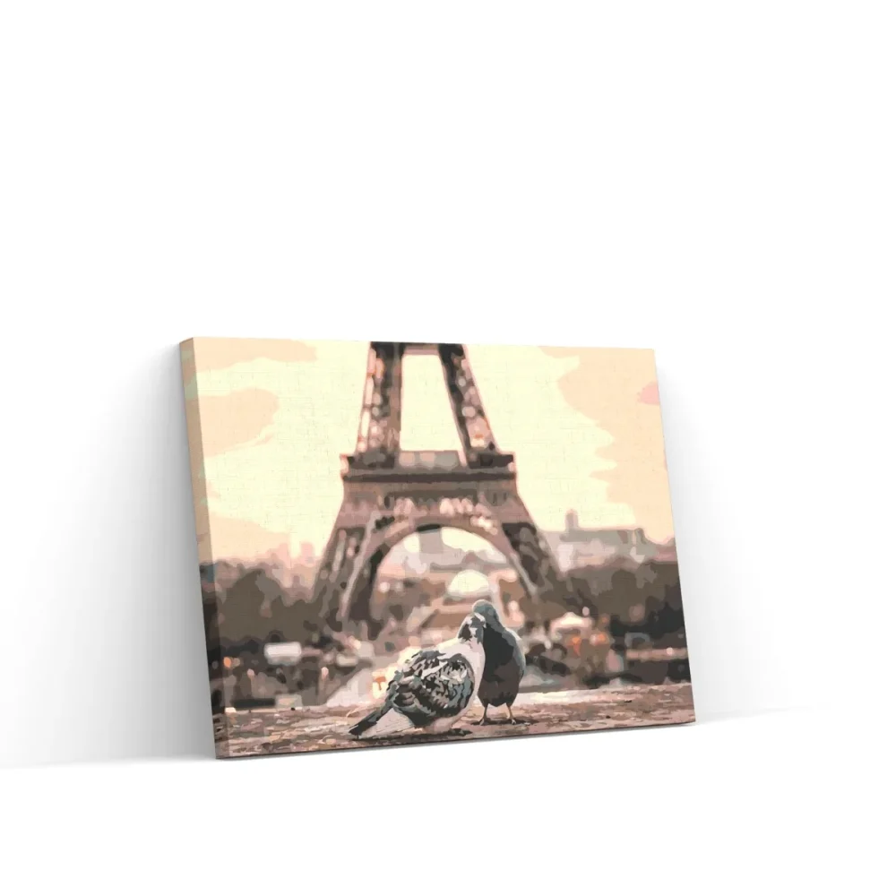 Pintar por números Palomas en París
