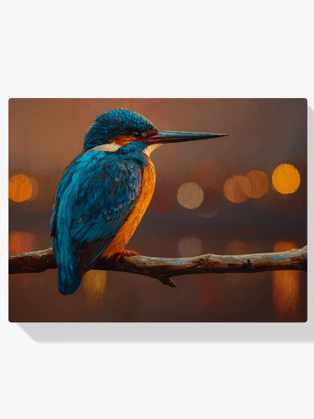 Pintar por números Panorámica de martín pescador al atardecer