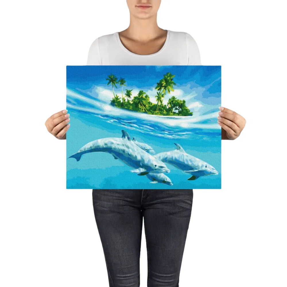 Pintar por números Paraíso de delfines – foto 4