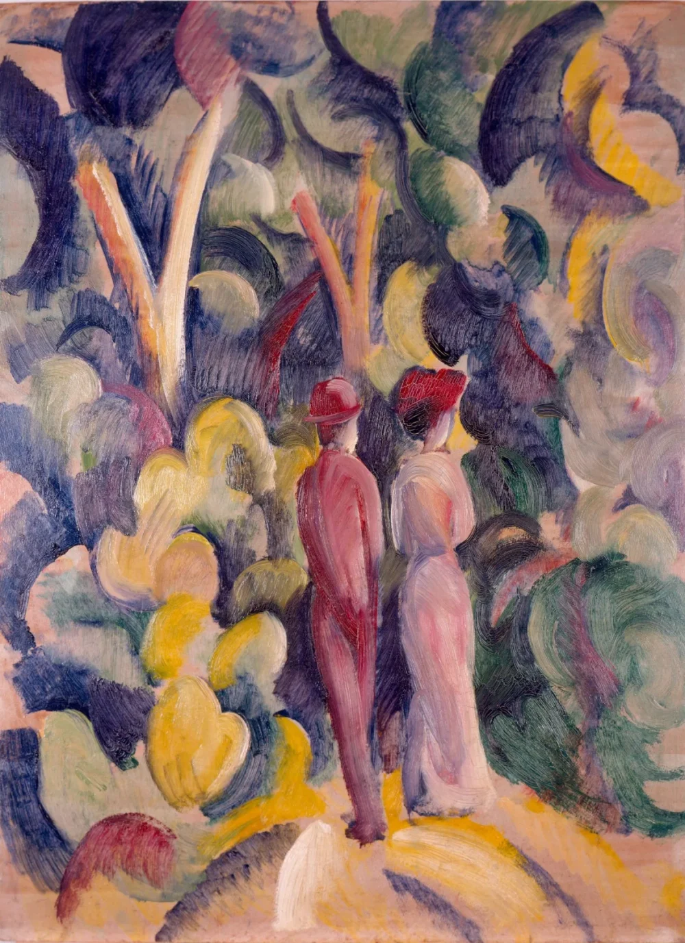 Pintar por números Pareja en el sendero del bosque – foto 2