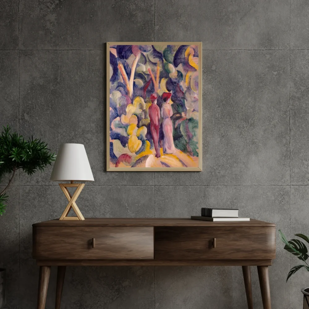 Pintar por números Pareja en el sendero del bosque – foto 4