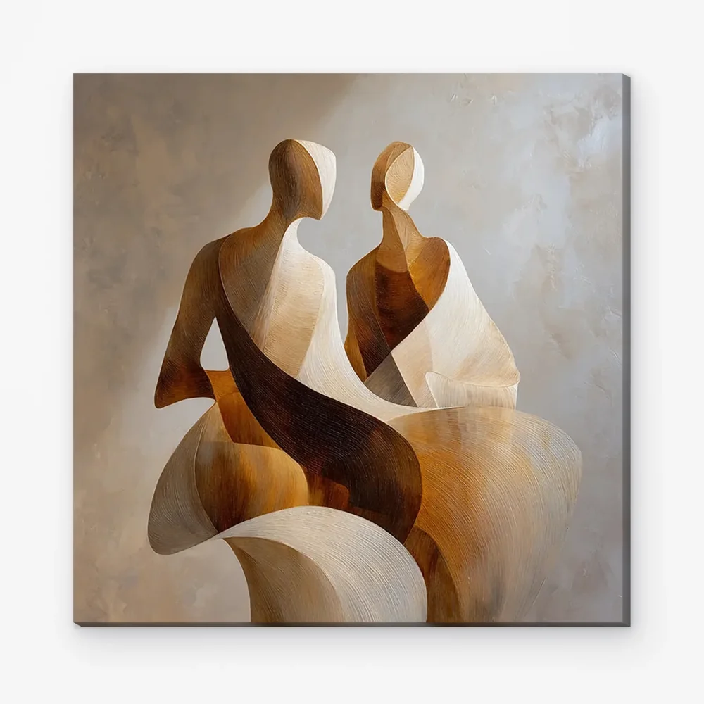 Pintar por Números - Pareja fluida, figura abstracta