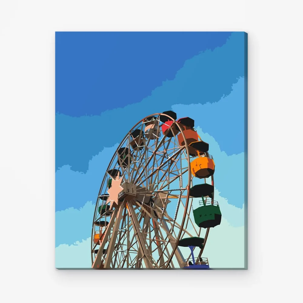 Pintar por Números - Parque de atracciones del Tibidabo, Barcelona