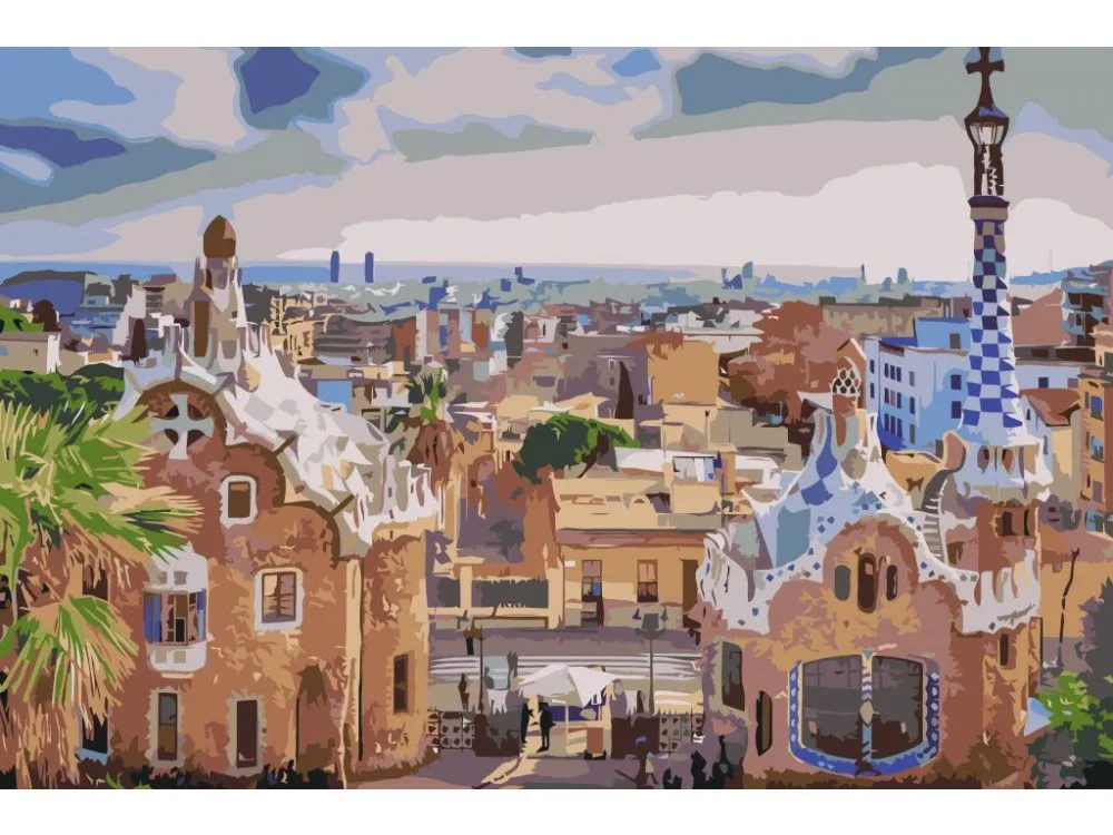 Pintar por números Parque Güell, Barcelona – foto 2