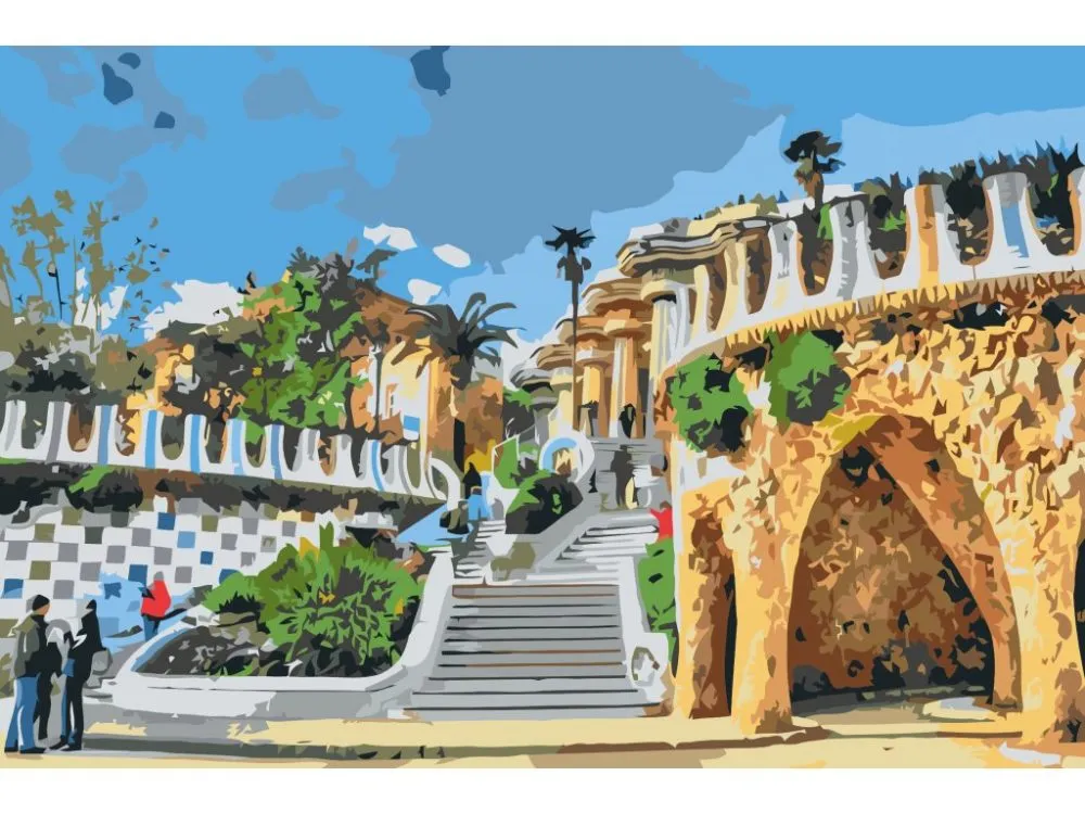 Pintar por números Parque Güell, Barcelona 2 – foto 2