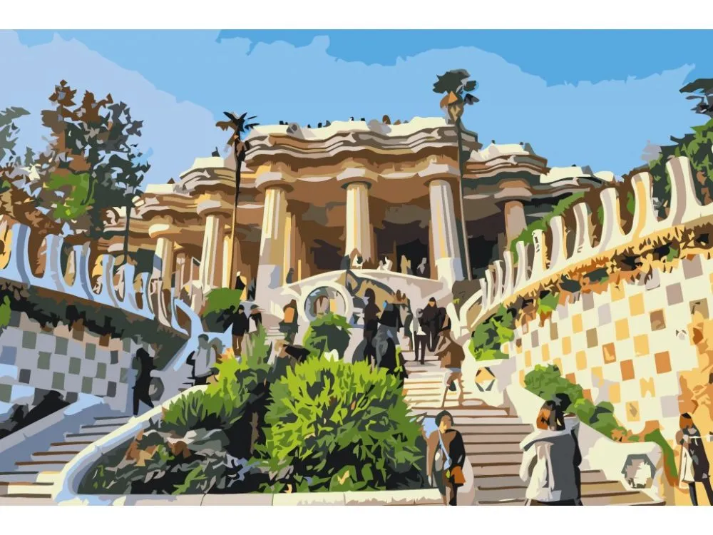 Pintar por números Parque Güell, Barcelona 4 – foto 2