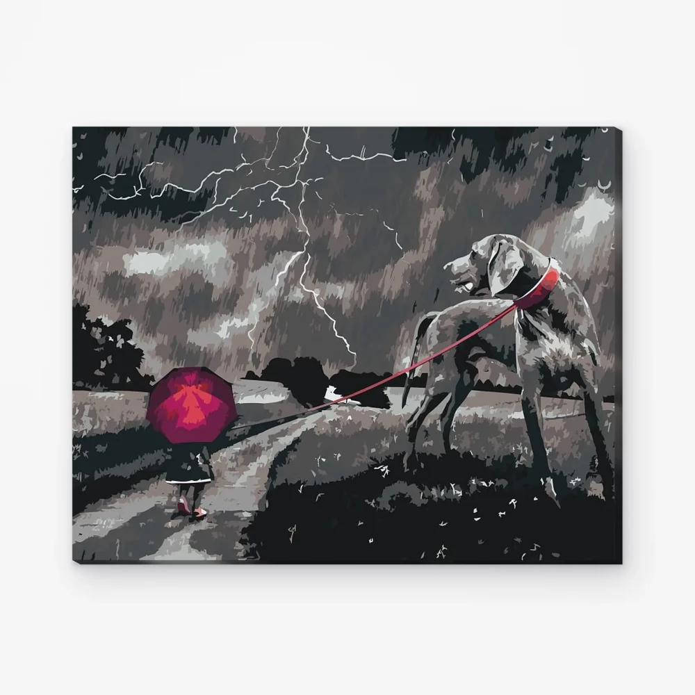 Pintar por Números - Paseando bajo la lluvia