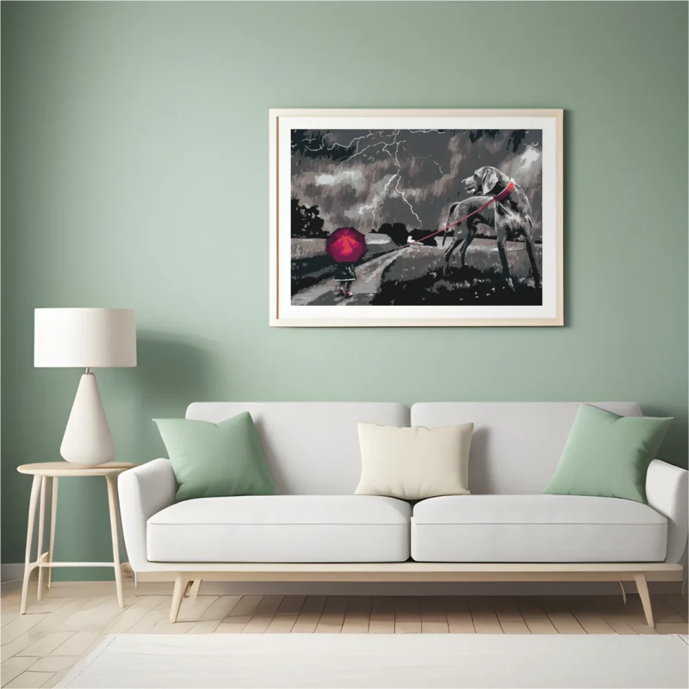 Pintar por números Paseando bajo la lluvia – foto 5
