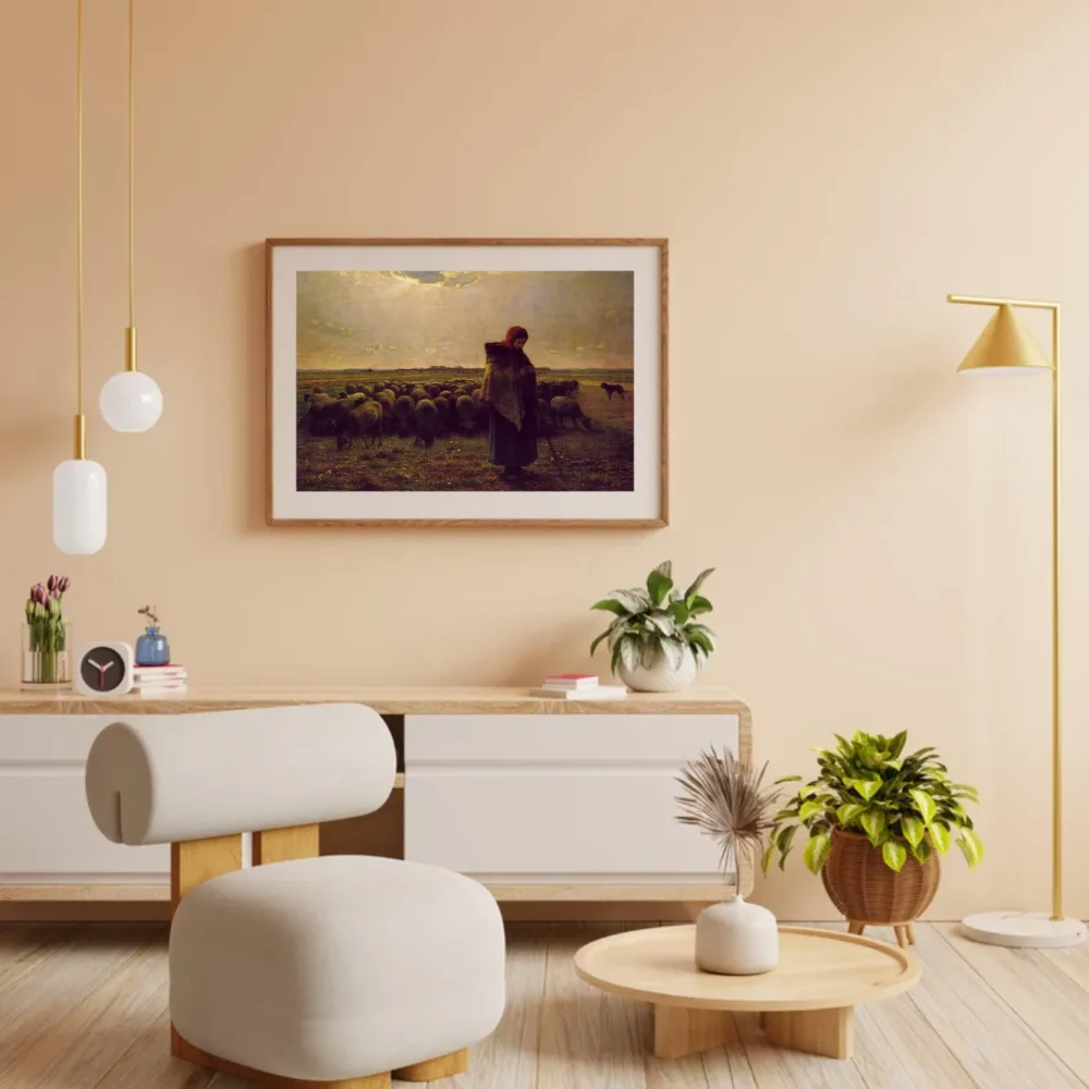 Pintar por números Pastora con su rebaño – foto 3