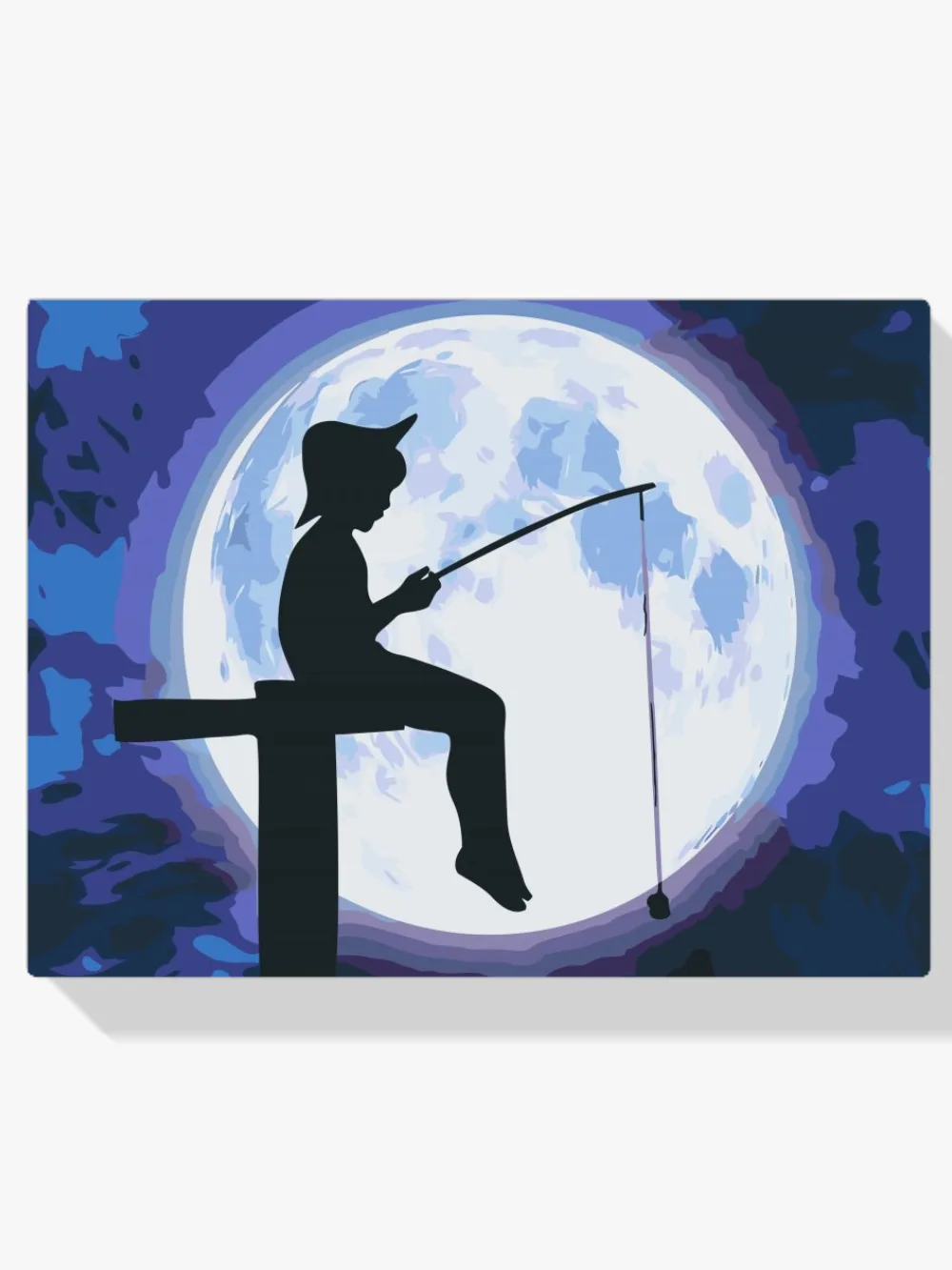 Pintar por números Peces bajo la luna llena
