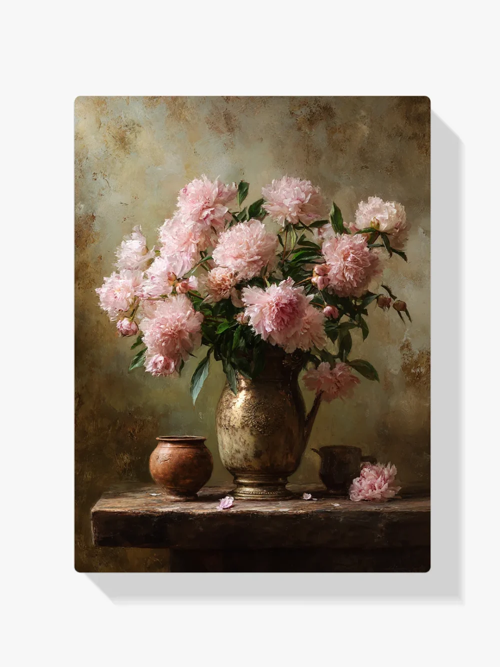 Pintar por números Peonías rosas estilo brocante