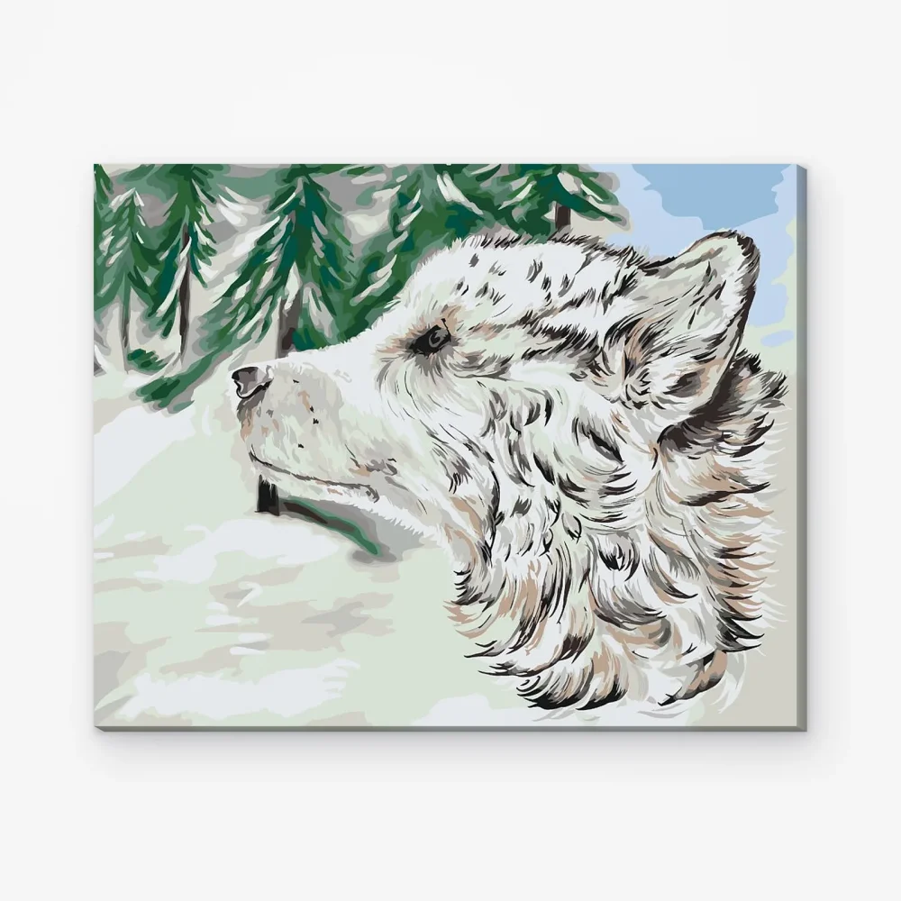Pintar por Números - Perro en la nieve