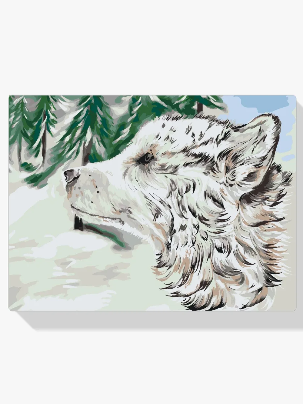 Pintar por números Perro en la nieve