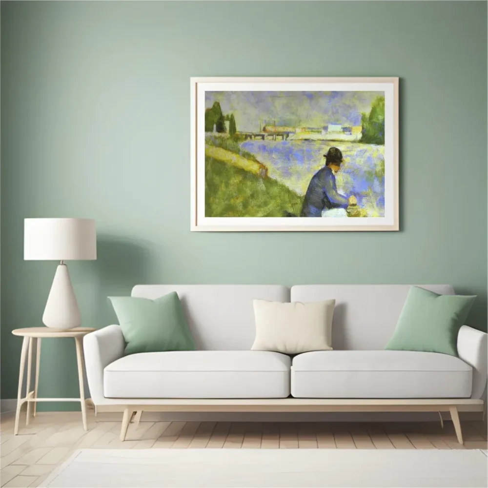 Pintar por números Persona sentada, estudio para Bañistas en Asnières – foto 4