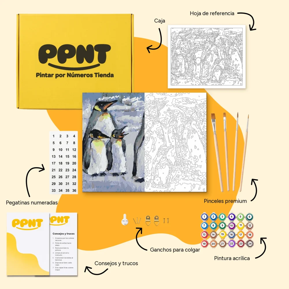 Pintar por Números - Pingüinos