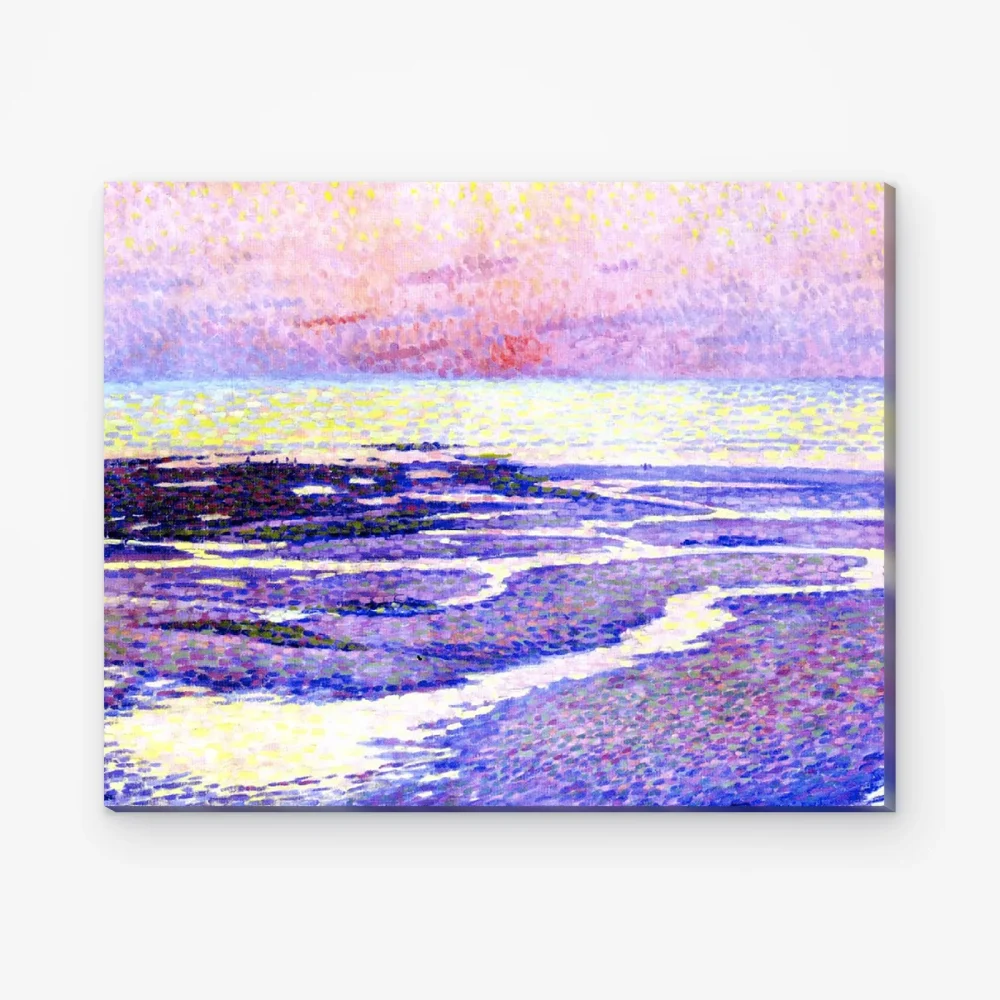 Pintar por Números - Playa con marea baja al anochecer