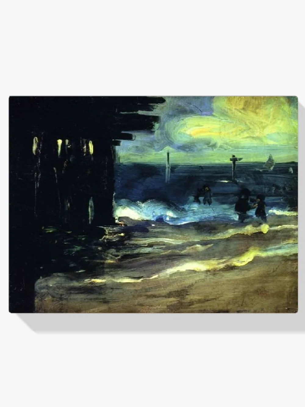 Pintar por números Playa de Rockaway con muelle