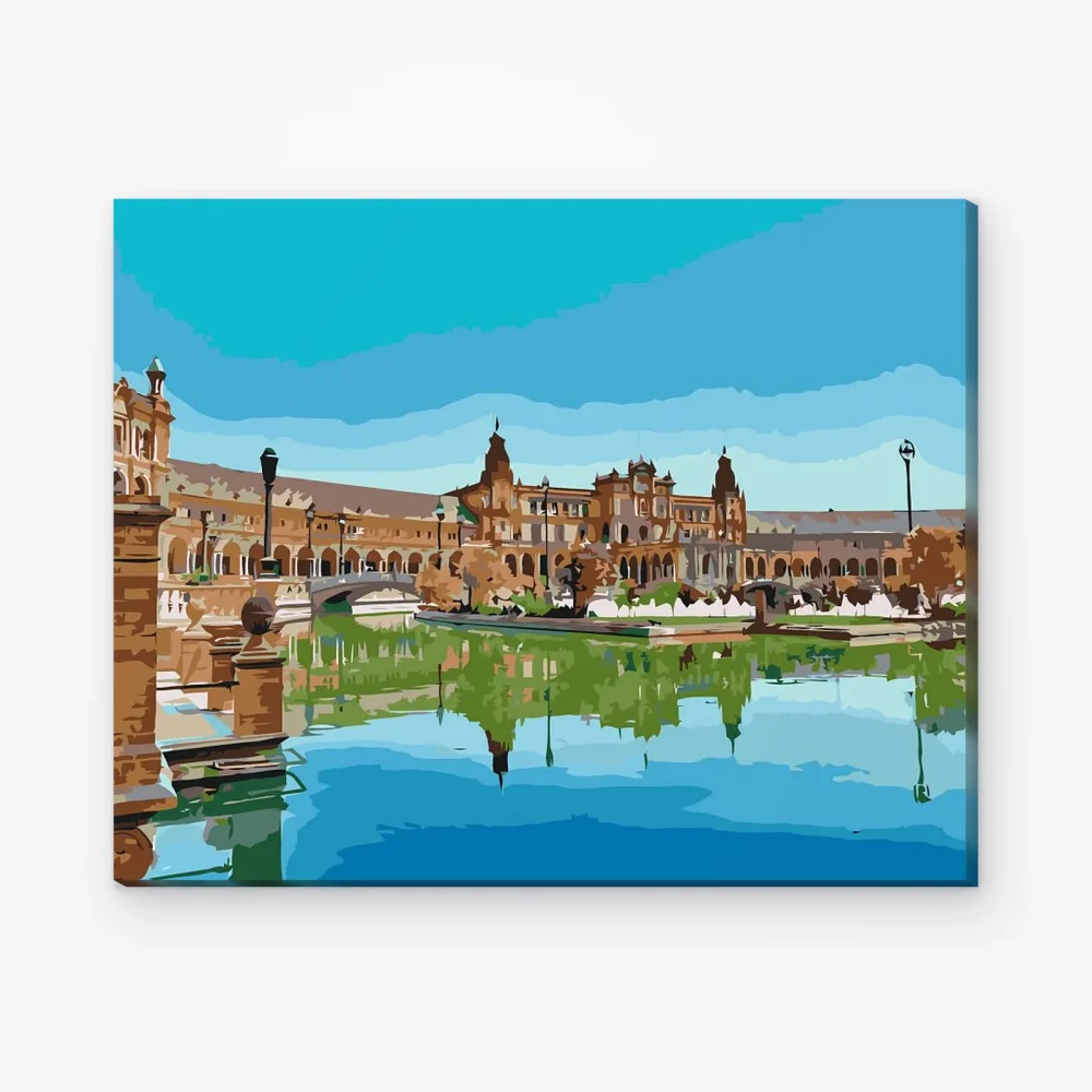 Pintar por Números - Plaza de España de Sevilla