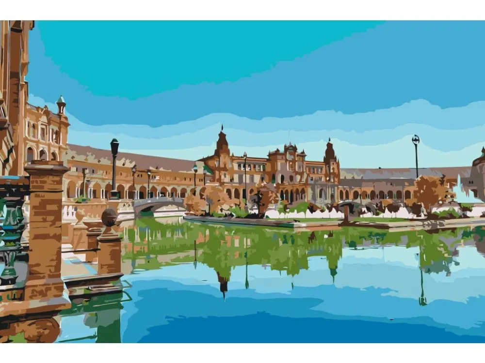 Pintar por números Plaza de España de Sevilla – foto 2