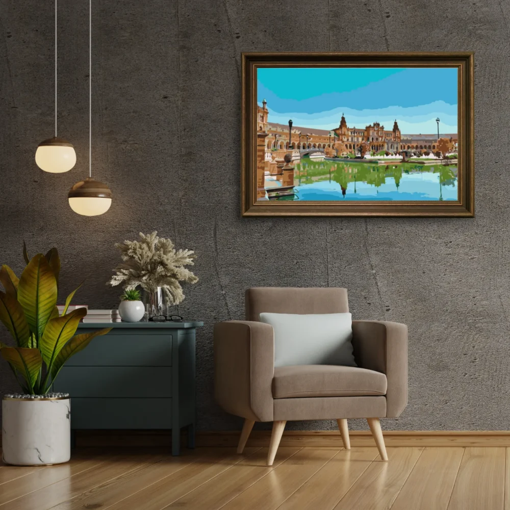 Pintar por números Plaza de España de Sevilla – foto 3