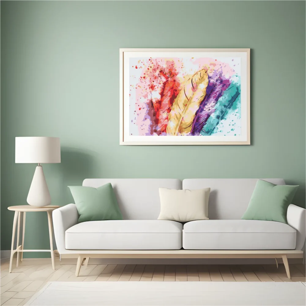 Pintar por números Plumas de colores – foto 5