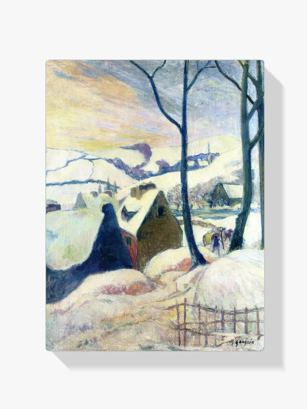 Pintar por números Pueblo bajo la nieve