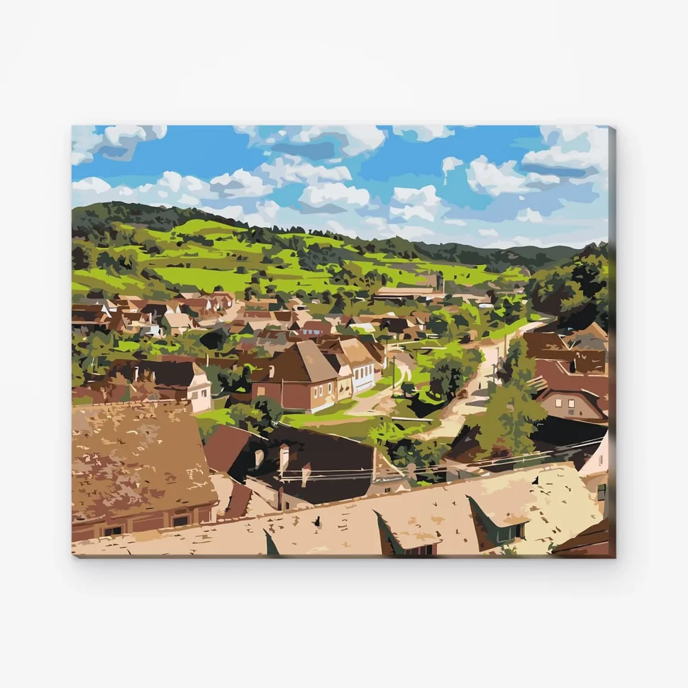 Pintar por Números - Pueblo de Biertan, Rumanía