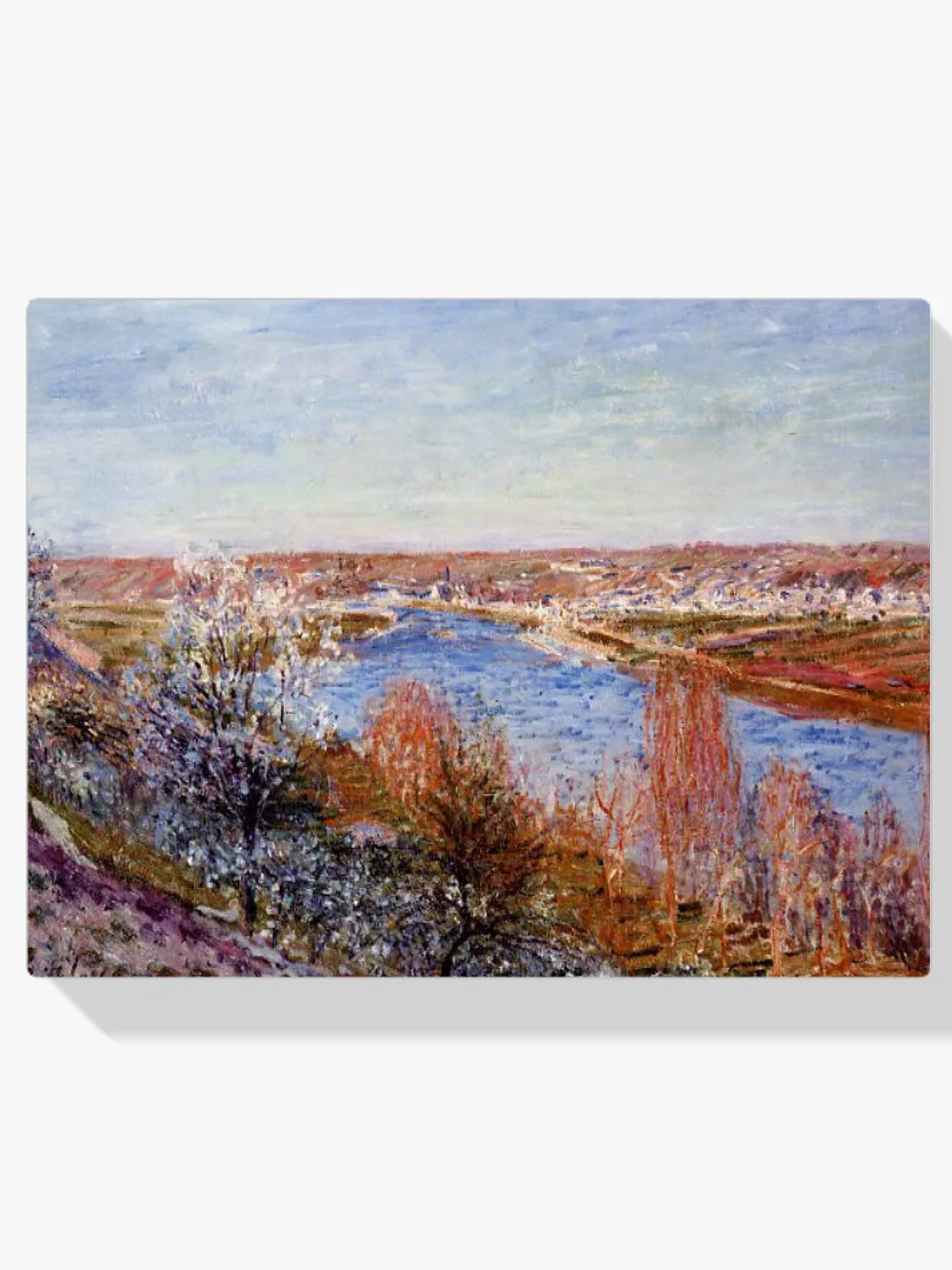 Pintar por números Pueblo de Champagne al atardecer, abril