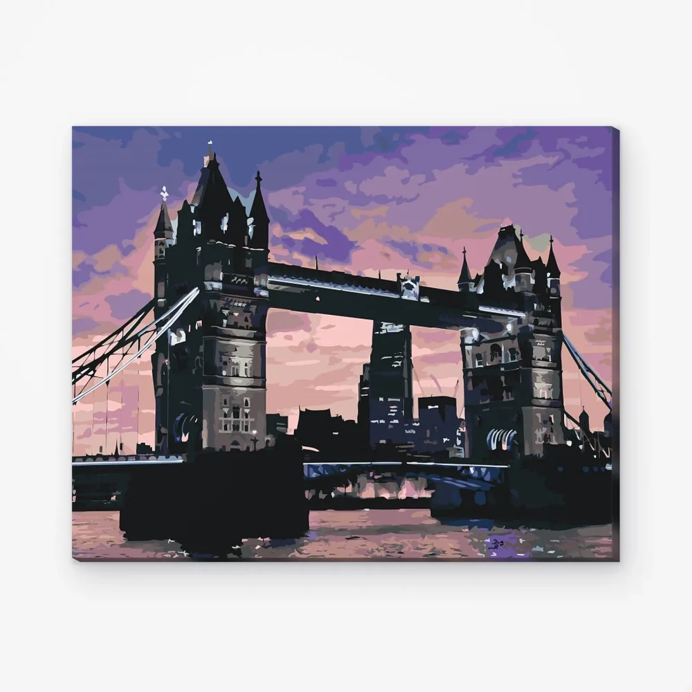 Pintar por Números - Puente al atardecer
