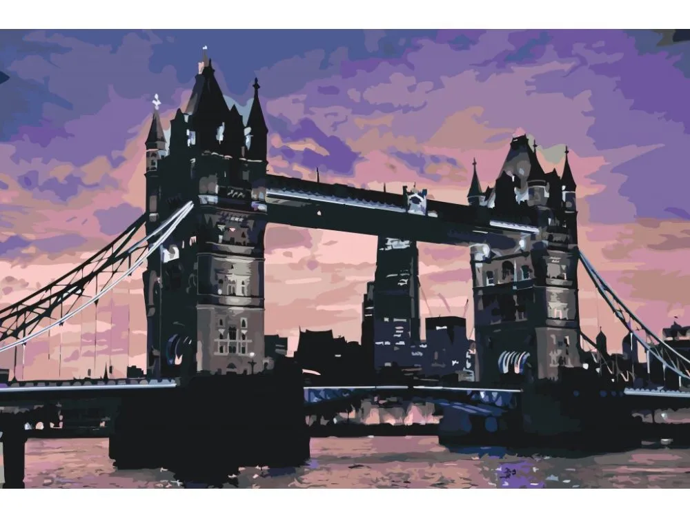 Pintar por números Puente al atardecer – foto 2