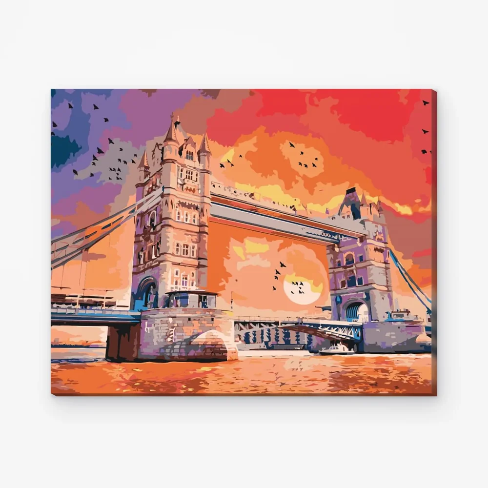 Pintar por Números - Puente de Londres al atardecer