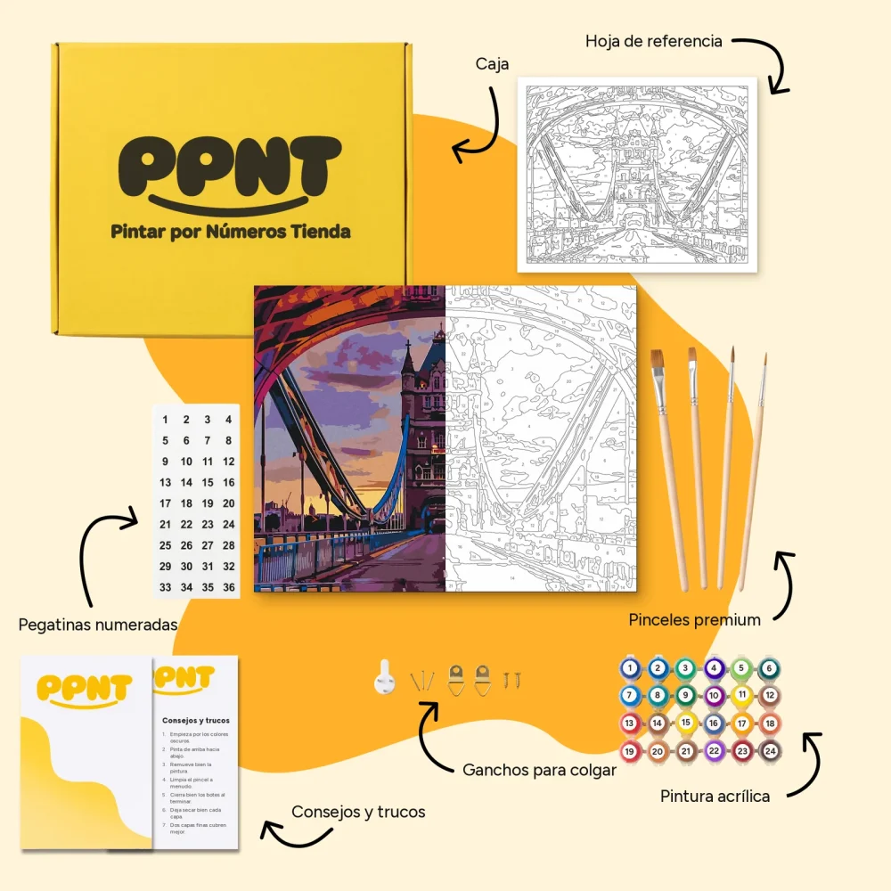 Pintar por Números - Puente de Londres de colores