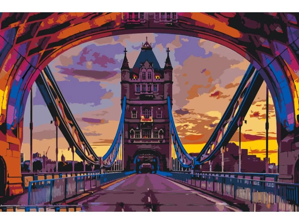 Pintar por números Puente de Londres de colores – foto 2