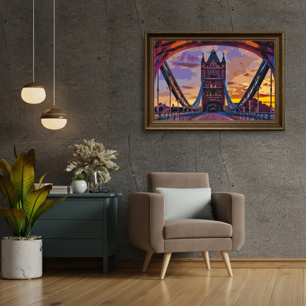 Pintar por números Puente de Londres de colores – foto 3