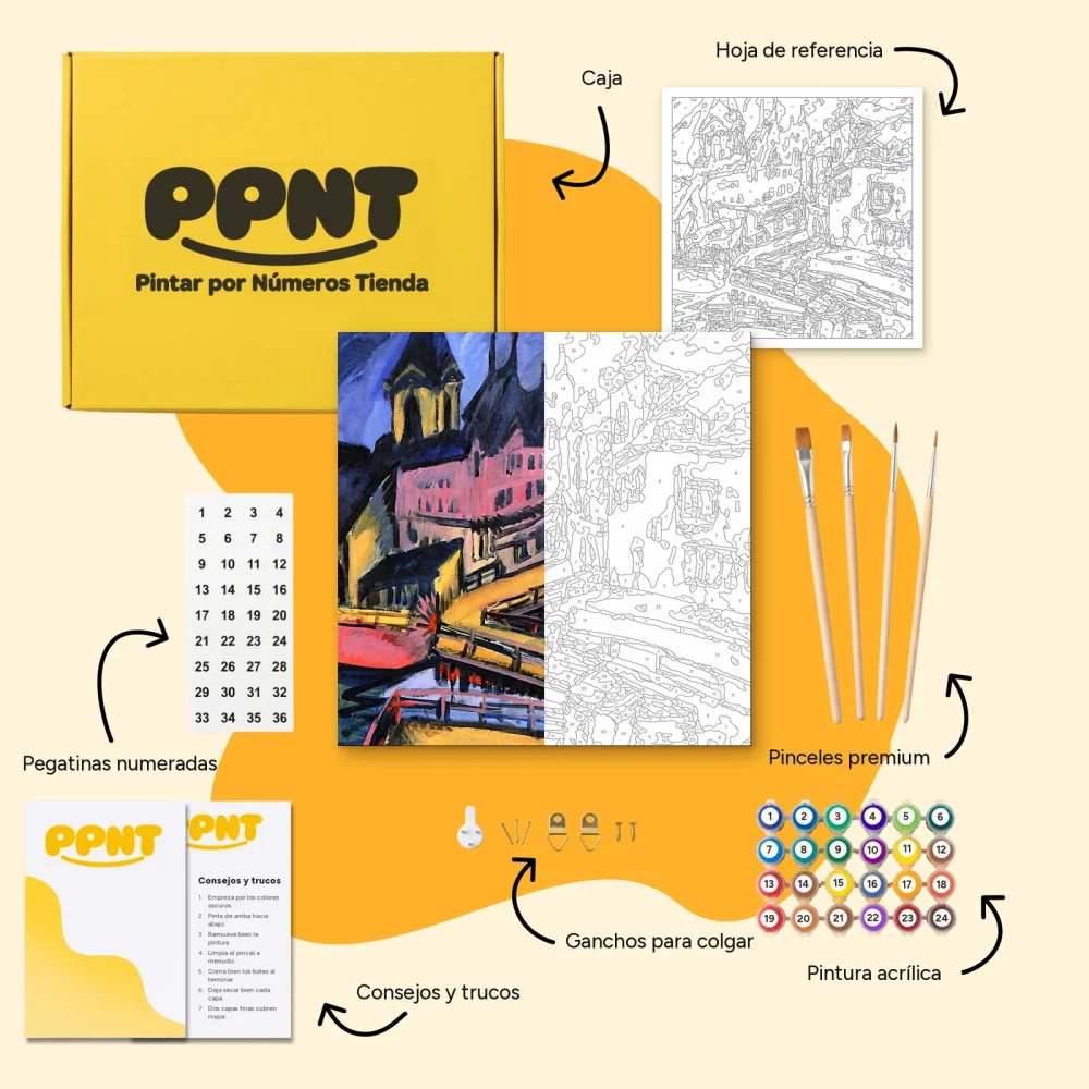 Pintar por Números - Puente junto a la puerta de la ciudad, Chemnitz