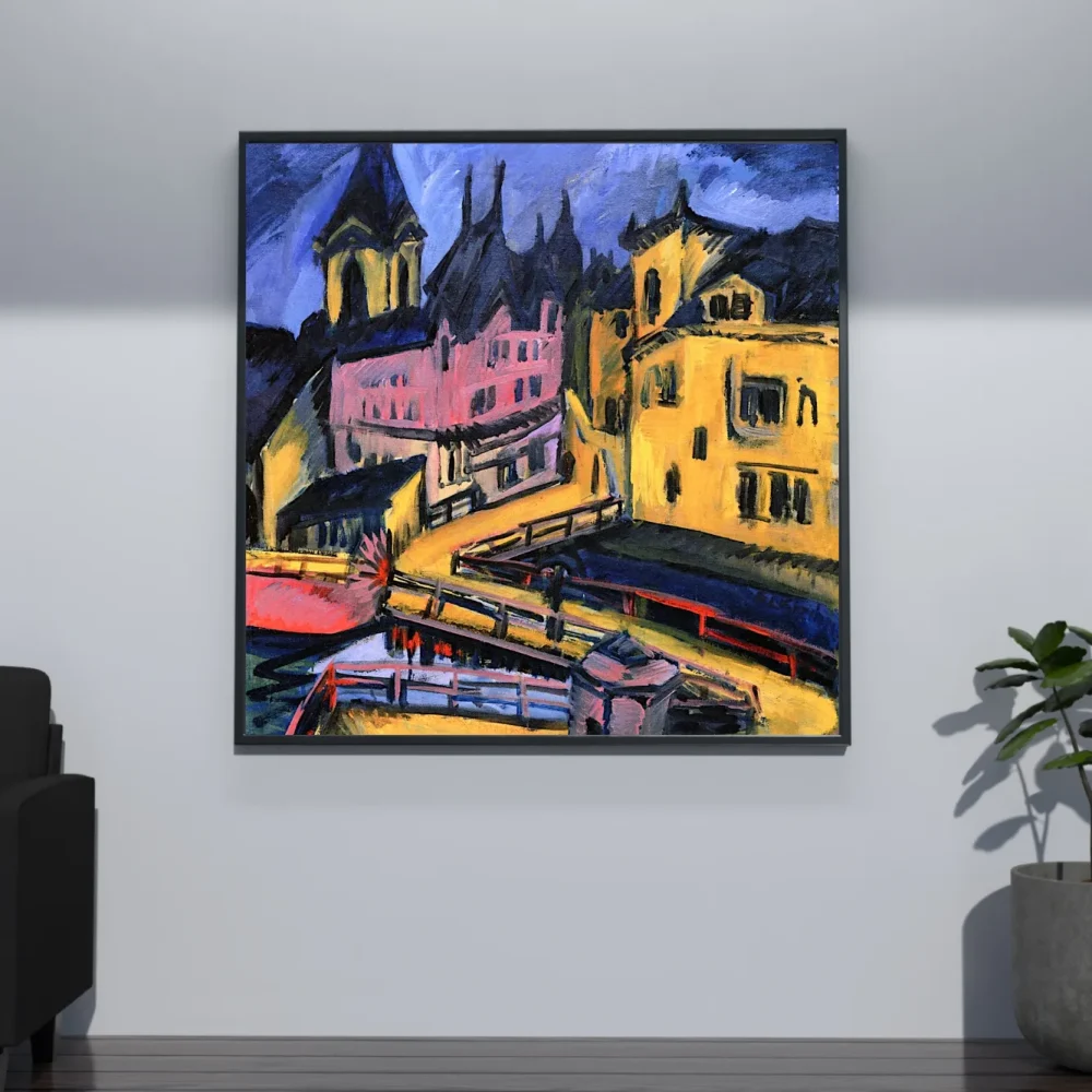 Pintar por números Puente junto a la puerta de la ciudad, Chemnitz – foto 4