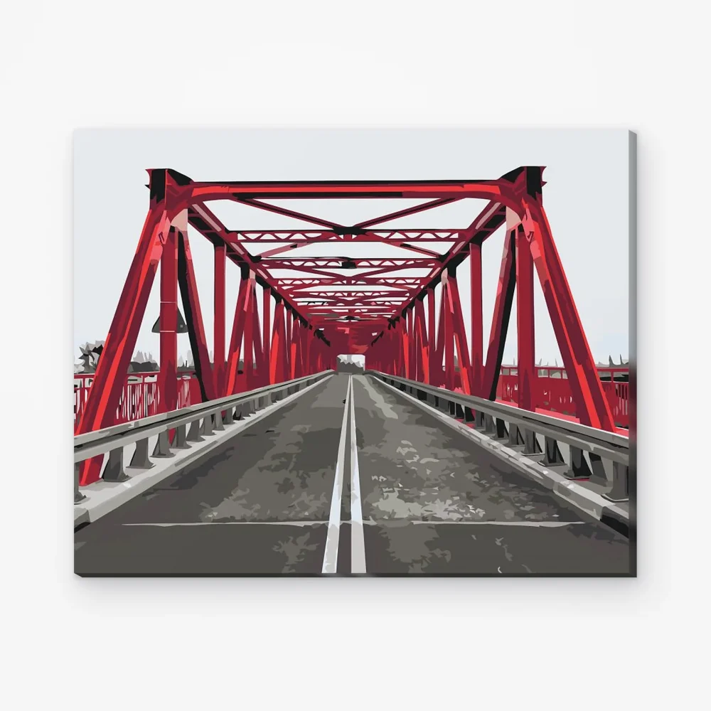 Pintar por Números - Puente Rojo, Breslavia