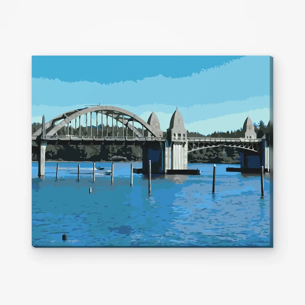 Pintar por Números - Puente sobre el río Siuslaw