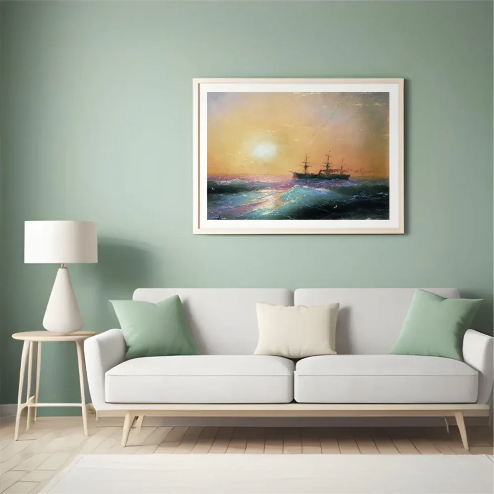 Pintar por números Puesta de sol en el mar – foto 4