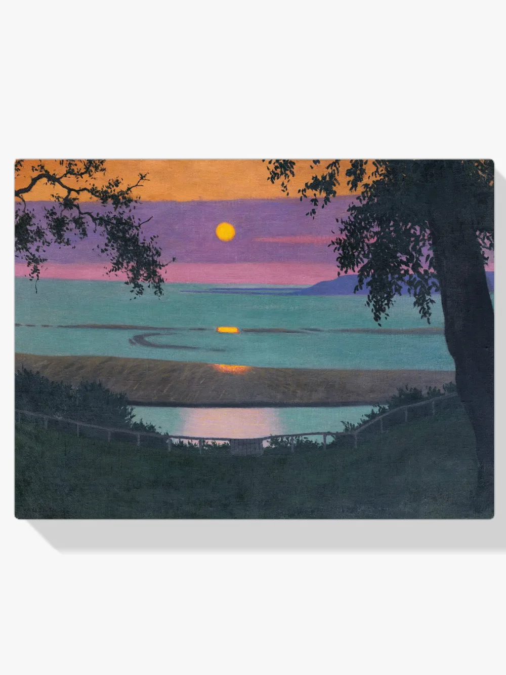 Pintar por números Puesta de sol en Grâce, cielo naranja y violeta