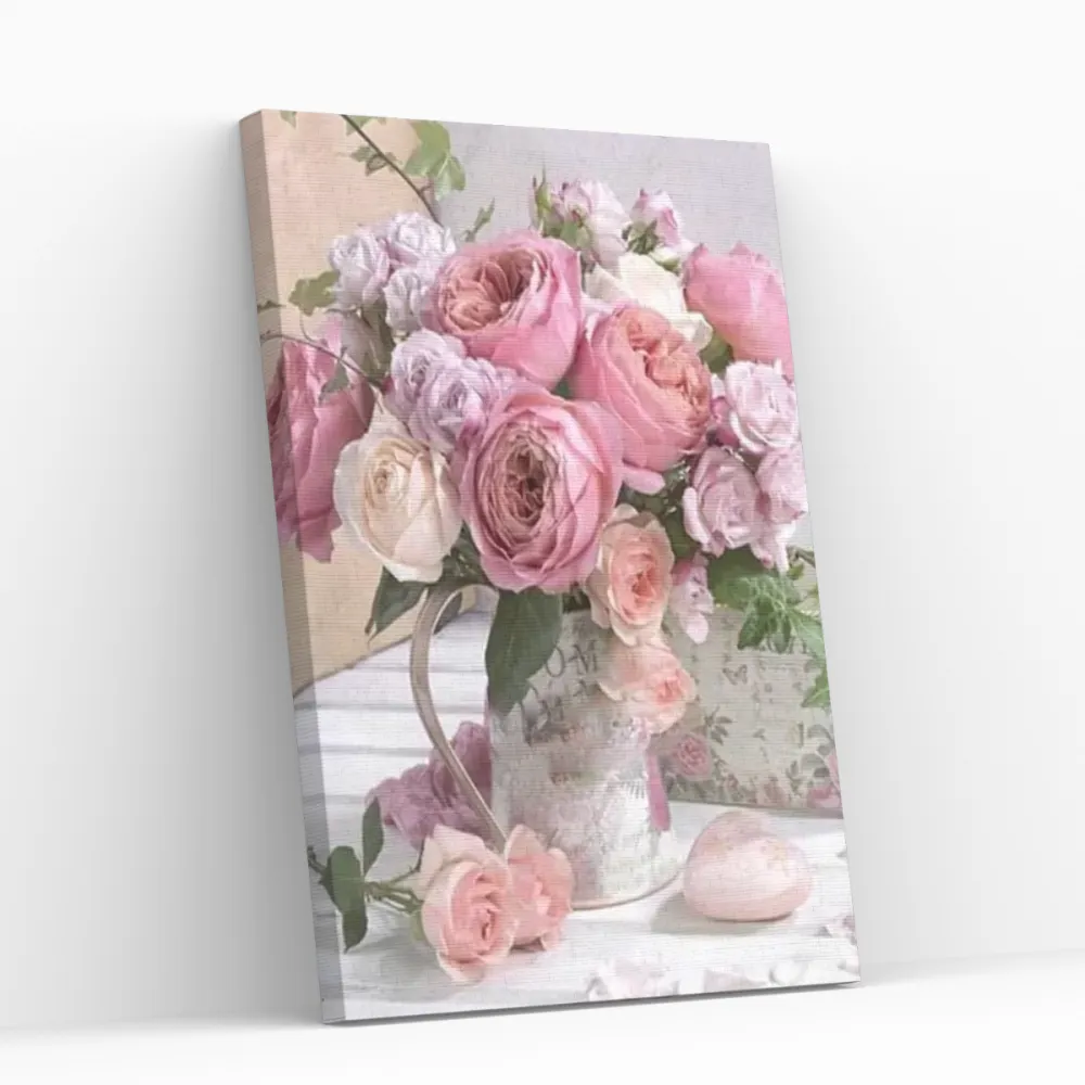 Pintar por números Ramo de flores sobre la mesa