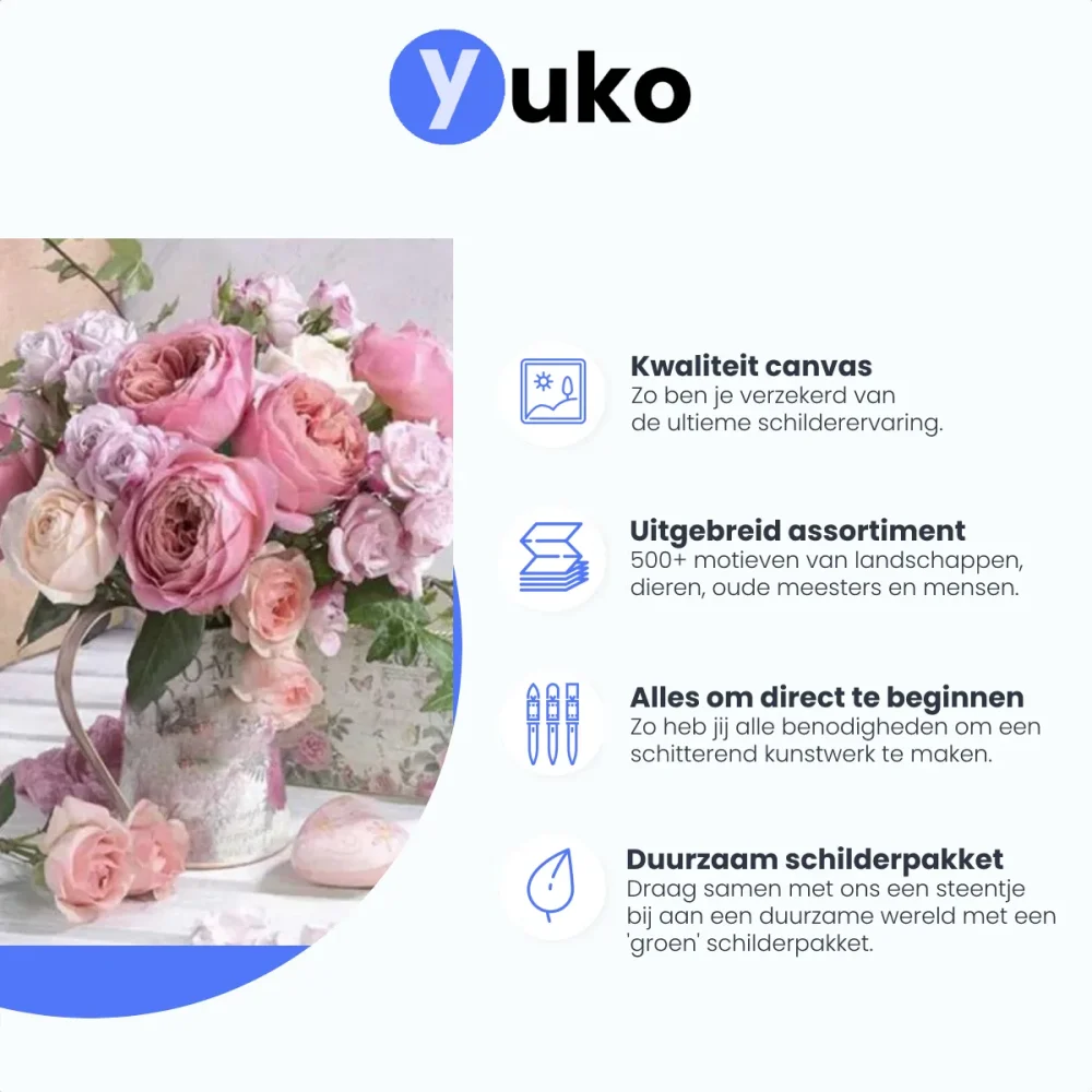 Pintar por números Ramo de flores sobre la mesa – foto 4