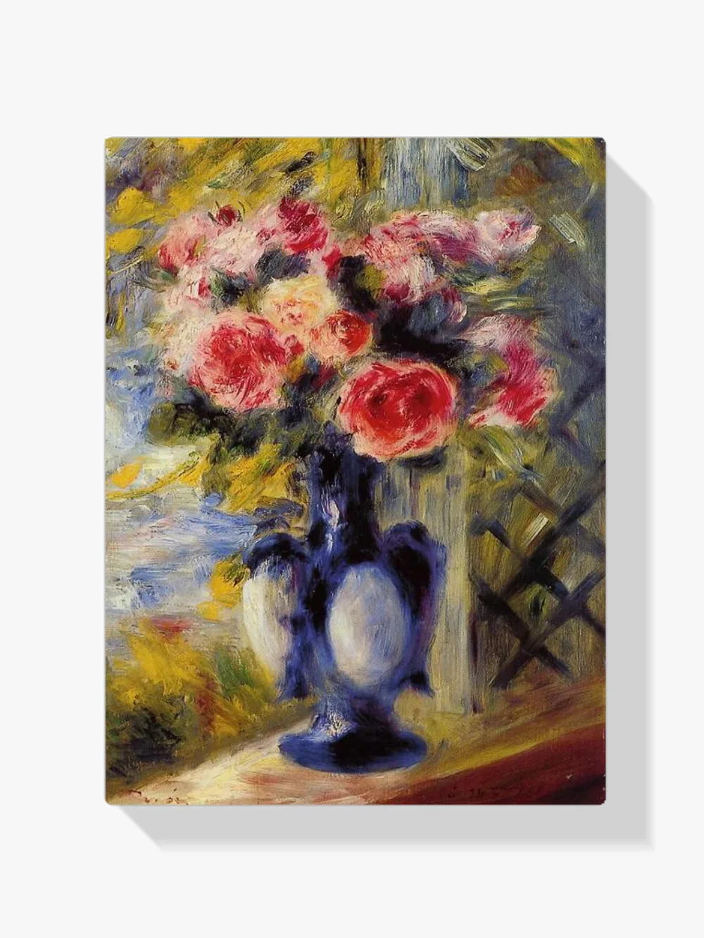 Pintar por números Ramo de rosas en un jarrón azul