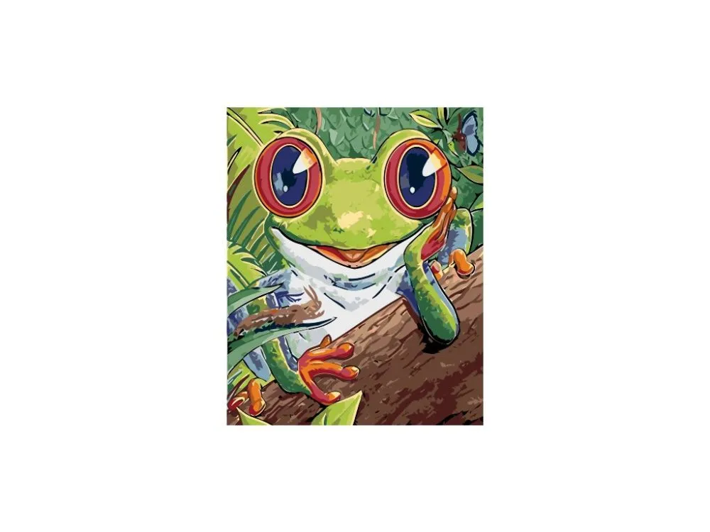 Pintar por números Rana con oruga – foto 2