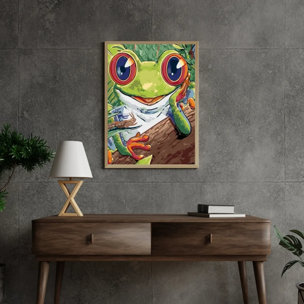 Pintar por números Rana con oruga – foto 4