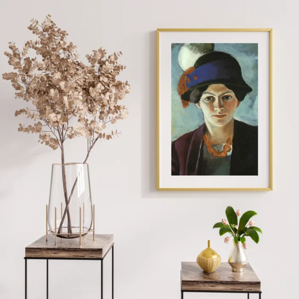 Pintar por números Retrato de Elisabeth, esposa del artista, con sombrero – foto 2