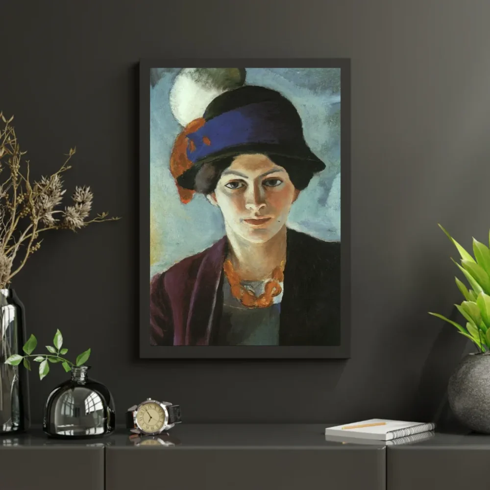 Pintar por números Retrato de Elisabeth, esposa del artista, con sombrero – foto 3